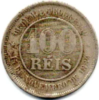 1897 - 100 Réis - Moeda Brasil - Foto 2