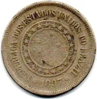 1897 - 100 Réis - Moeda Brasil