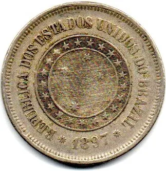 1897 - 100 Réis - Moeda Brasil