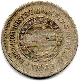 1898 - 100 Réis - Moeda Brasil