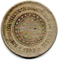 1898 - 100 Réis - Moeda Brasil