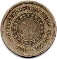 1898 - 100 Réis - Moeda Brasil