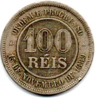 1898 - 100 Réis - Moeda Brasil - Foto 2