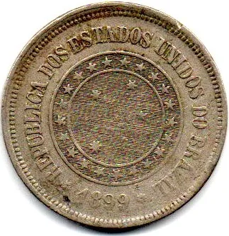 1899 - 100 Réis - Moeda Brasil Imagem