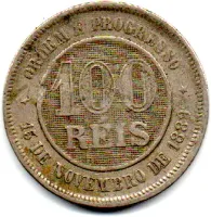 1899 - 100 Réis - Moeda Brasil - Foto 2