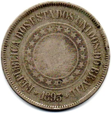 1893 - 200 Réis - Moeda Brasil
