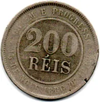 1893 - 200 Réis - Moeda Brasil - Foto 2