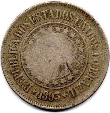 1893 - 200 Réis - Moeda Brasil
