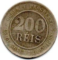 1893 - 200 Réis - Moeda Brasil - Foto 2