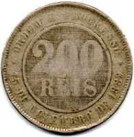1895 - 200 Réis - Moeda Brasil - Foto 2
