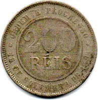 1895 - 200 Réis - Moeda Brasil - Foto 2
