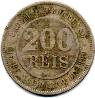 1899 - 200 Réis - Moeda Brasil - Foto 2