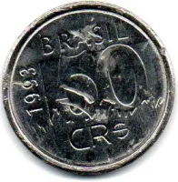 1993 - 50 Cruzeiros Reais - Moeda Brasil - C/ Danos
