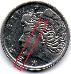 1967 - 2 Centavos - ERRO: Cunho Trincado - Moeda Brasil