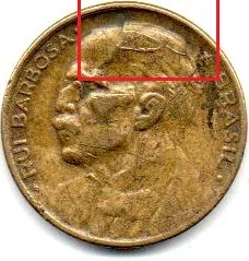 1950 - 20 Centavos - ERRO: Cunho Trincado - Moeda Brasil Imagem