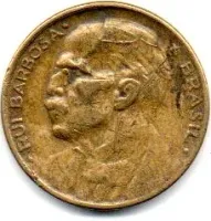 1950 - 20 Centavos - ERRO: Cunho Trincado - Moeda Brasil - Foto 3