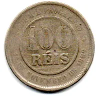 1889 - 100 Réis - ERRO: Cunho Quebrado - Moeda Brasil - Foto 2