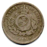 1881 - 100 Réis - Moeda Brasil Império