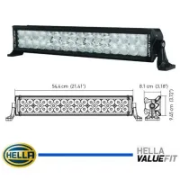BARRA DE LED HELLA VALUFIT PRO SERIES 21 POLEGADAS 40 LEDS MULTIVOLT 120W 5500 LM - HELLA