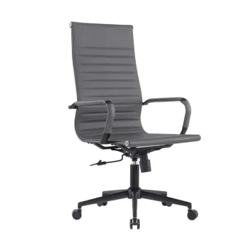 Poltrona Presidente Eames Manhattan Black Mecanismo Relax com Base Piramidal Preta