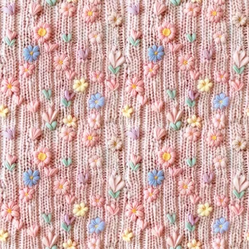 SC-894- Bordado Floral 4 - Papel para Scrapbook Dupla Face - Foto 2