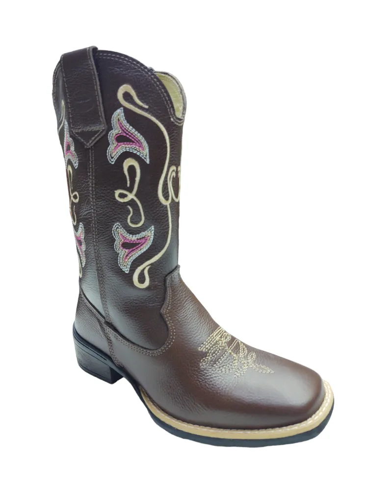 Ref: 1203 - Bota Country Texana Perdigão Feminina 34 ao 39 - Cor Pinhão Imagem