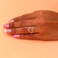 Anel coração prata 950 - AN500 - Foto 3