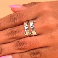  Anel de prata com nome personalizado - AN822