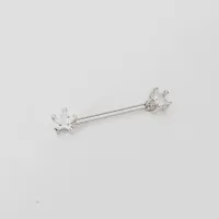 Micro Bell  Aço BANHO DE DIAMANETE 1.2mm MAMILO - ESTRELA - BNH23