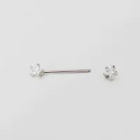 Micro Bell  Aço BANHO DE DIAMANETE 1.2mm MAMILO - ESTRELA - BNH23 - Foto 2
