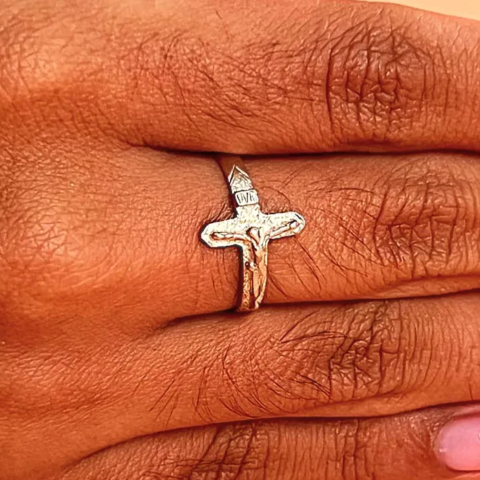 Anel de prata 950  - Jesus - AN800