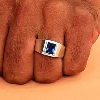 Anel masculino com pedra azul - AN460 - Foto 2