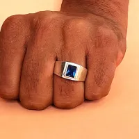Anel masculino com pedra azul - AN460 - Foto 3
