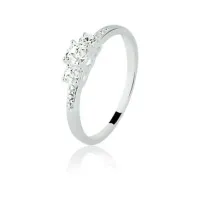 Anel de prata com zircônias - 270707