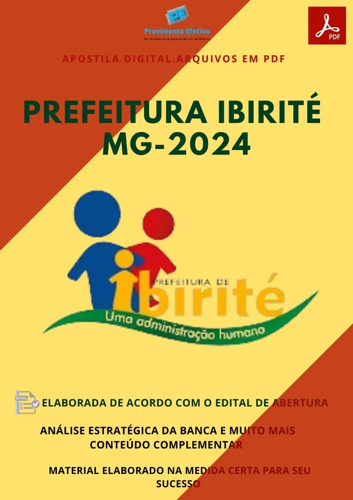 Apostila Prefeitura Ibirité MG Advogado 2024 Imagem