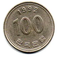 Coréia do Sul - 1992 - 100 Won