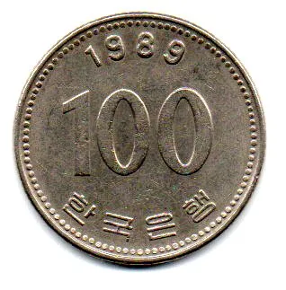 Coréia do Sul - 1989 - 100 Won