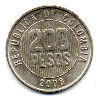 Colômbia - 2008 - 200 Pesos