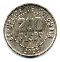 Colômbia - 2008 - 200 Pesos