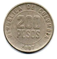 Colômbia - 2007 - 200 Pesos