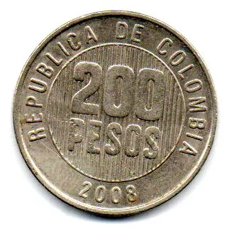 Colômbia - 2008 - 200 Pesos