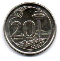 Cingapura - 2013 - 20 Cents - Foto 2