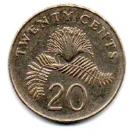 Cingapura - 1986 - 20 Cents - Foto 2