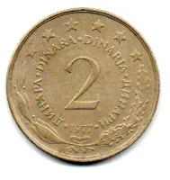 Iugoslávia - 1977 - 2 Dinara
