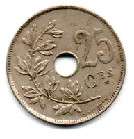 Bélgica - 1921 - 25 Centimes - Foto 2