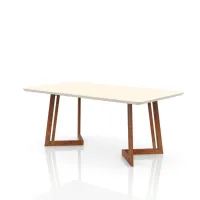 Mesa de Jantar 6 Cadeiras Retangular Freijo e Off DJ Móveis Copenhague - Foto 7