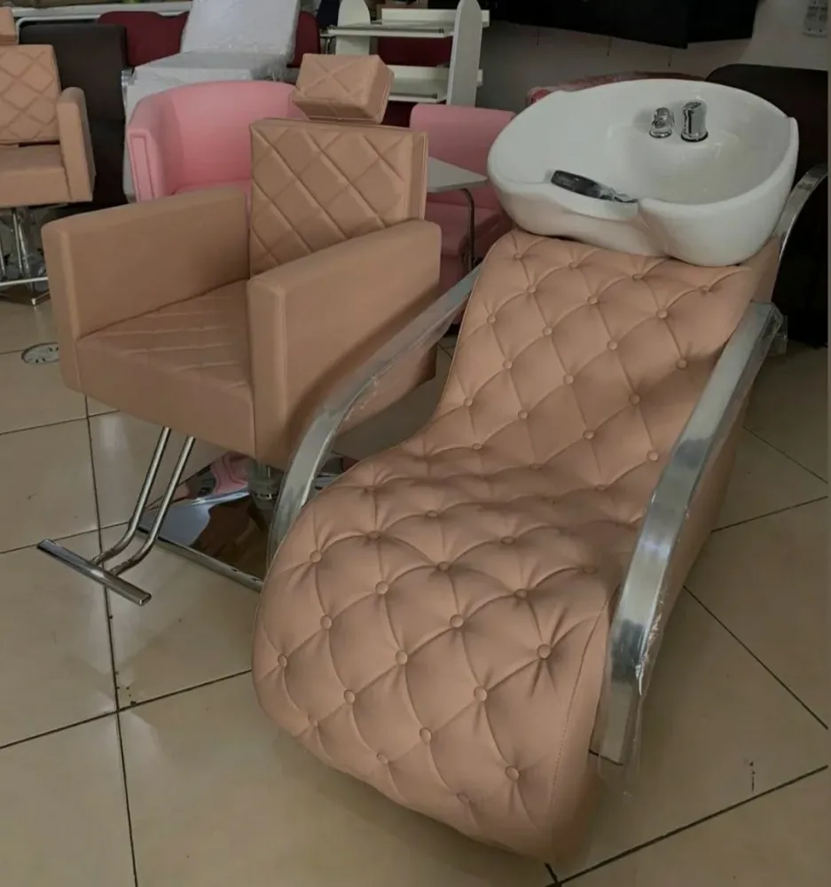 Kit Lavatório + Cadeira Poltrona ReclinávelPara Salão Imagem
