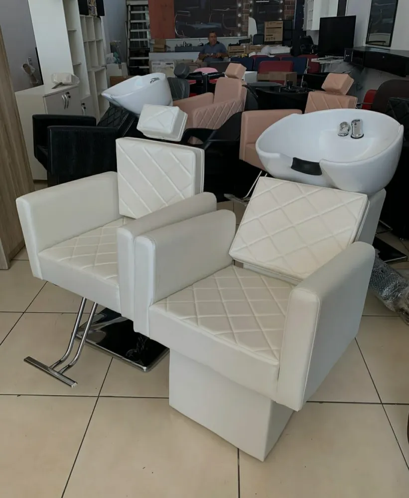Kit Lavatório + Cadeira Poltrona Reclinável Cor Gelo  Imagem