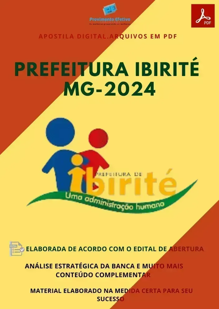 Apostila Prefeitura Ibirité MG Engenheiro Civil  2024