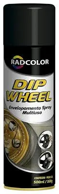DIP WHEEL - ENVELOPAMENTO EM SPRAY -PRETO 500ML/230G